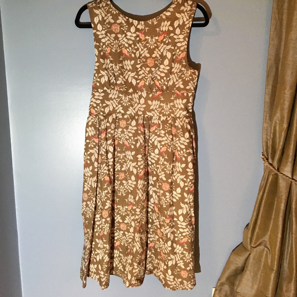 Cute Merona Bird Dress sz 10 - Picture 5 of 7